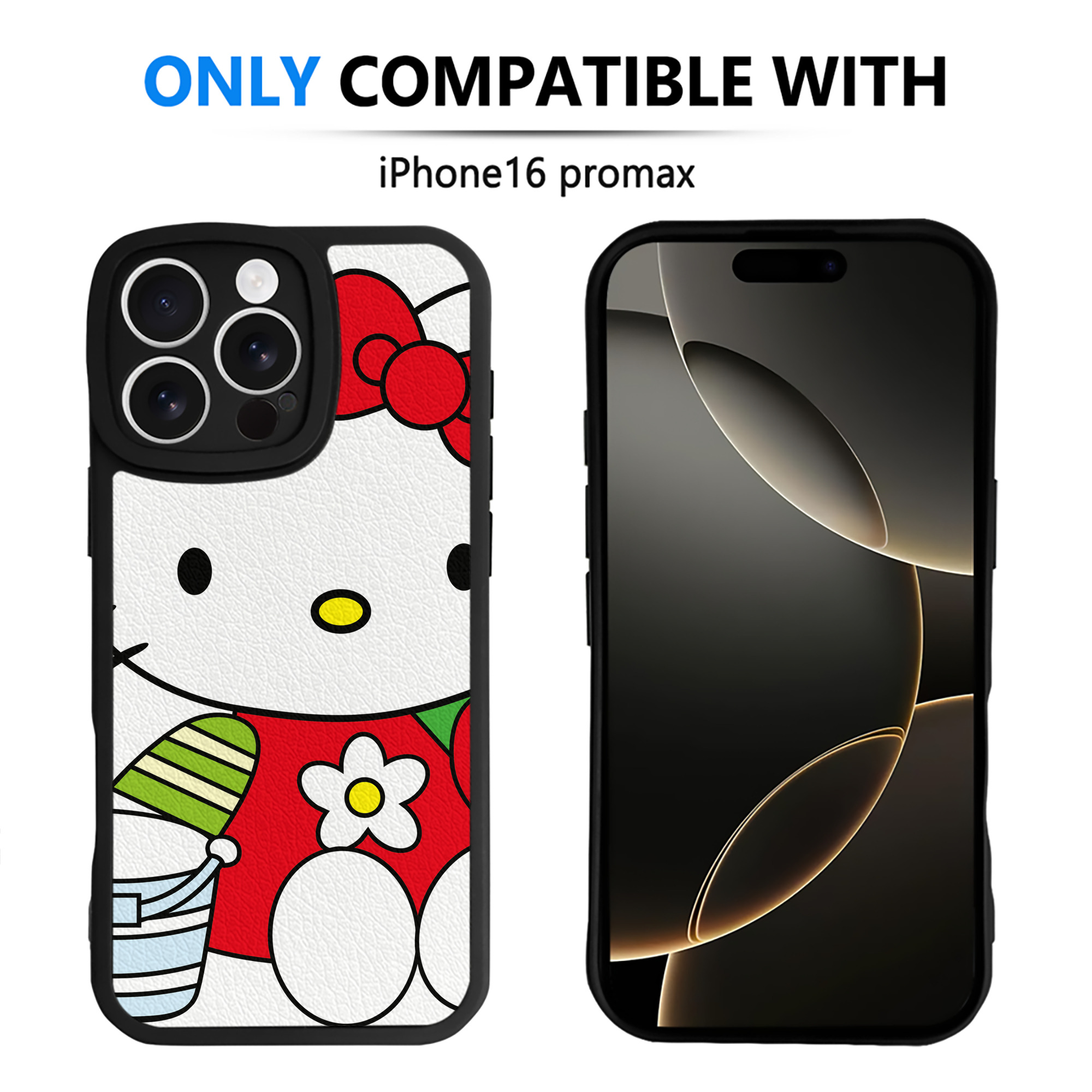 （画像用） Hello Kitty ハローキティ 【iPhone 16シリーズ対応】シリコンスマホケース（レザー調） 材質：シリコン